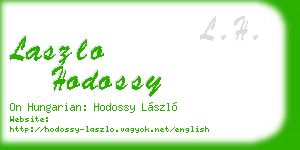 laszlo hodossy business card